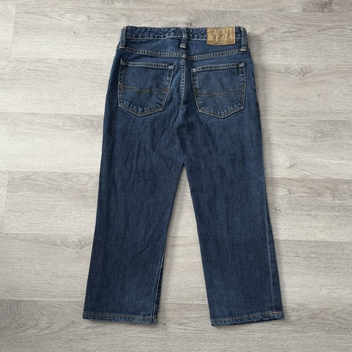 POLO Ralph Lauren Hampton Straight Denim Jeans Youth Size 12 Dark Blue - READ - Picture 3 of 7