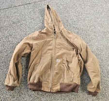 Carhartt Men's Jacket J131 BRN Thermal Lined Coat Sz L Made in USA