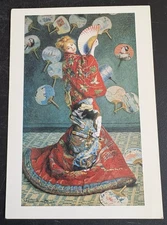 art postcard la Japonaise Camille Monet in costume unposted