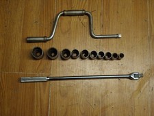 Vintage 12pc. Bonney 1/2" Drive A Series Knurled Partial Socket Set