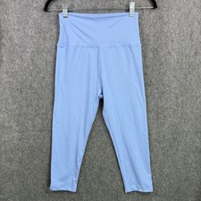 Women's Light Blue Capri Leggings Small-Medium High Waist Activewear Stretch