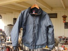 Red Kap Mechanic Jacket Mens Small Regular Black Canvas Quilt Lined FREE SHIPPIN