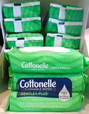 Cottonelle GentlePlus Flushable Wet Wipes w/Aloe  Vitamin E 42ct. 15-Packs
