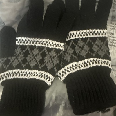Girls Gloves Black,gray,white One Size Heavy Material 