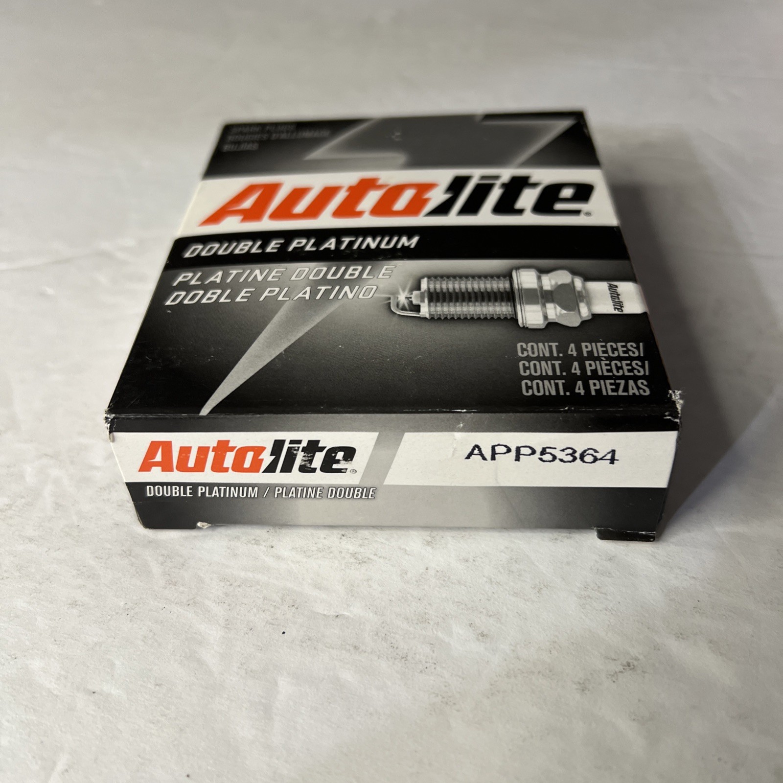 Box Of 4 Autolite APP5364 Double Platinum Automotive Replacement Spark Plugs