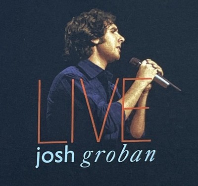 Josh Groban Live 2005 Concert Tour Tee Black Anvil T Shirt Men s Size L