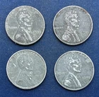 1943   STEEL WHEAT CENTS - 4 coin lot - all Philadelphia mint