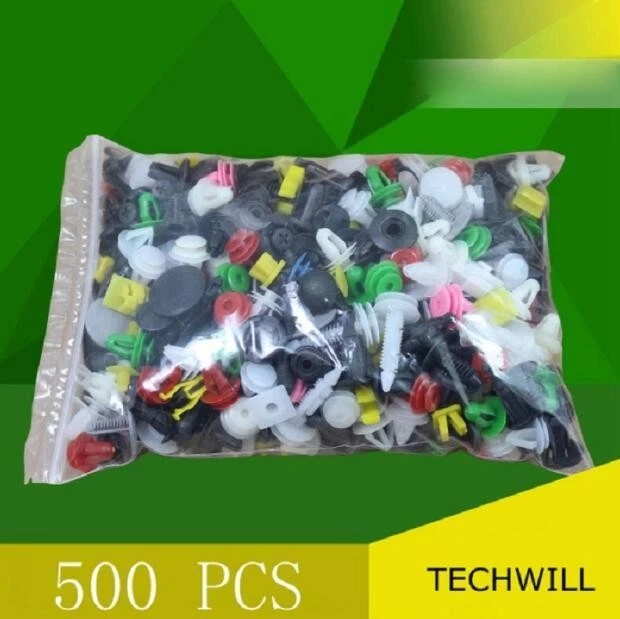 500 Pcs Mixed Plastic Car Door Fender Trim Panel Clip Fastener Universal - Image 2 of 4