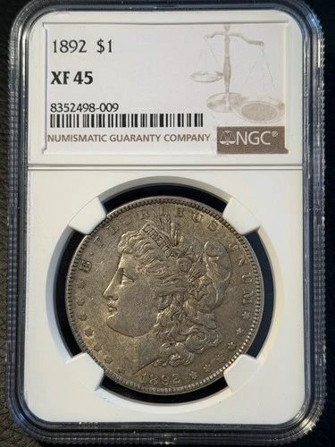 1892 NGC XF45 Morgan Silver Dollar