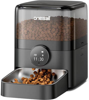 Automatic Cat Feeder for Large Kibble and Snacks, 12 Cups/3L Timed Pet Feeder fo