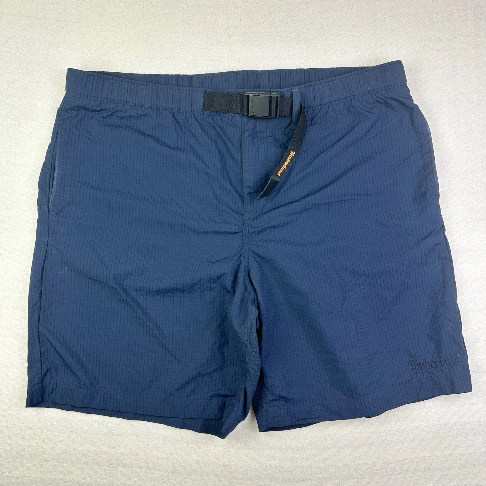 Timberland Nylon Shorts Blue W36 Belted Outdoor Hiking Casual Lightweight