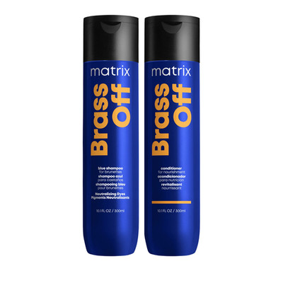 Matrix Brass Off Shampoo/Purple-Blue Pigmented Conditioner for Brunett 10.1 oz