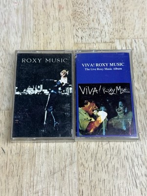 Lot of 2 Roxy Music Cassette Tapes (Viva! Roxy Music, For Your Pleasure)