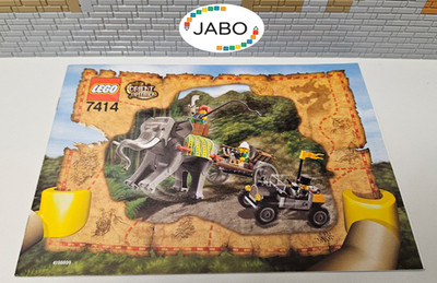 ( OK O4/14 ) Lego Adventurers Bauanleitung 7414 Elephant Caravan