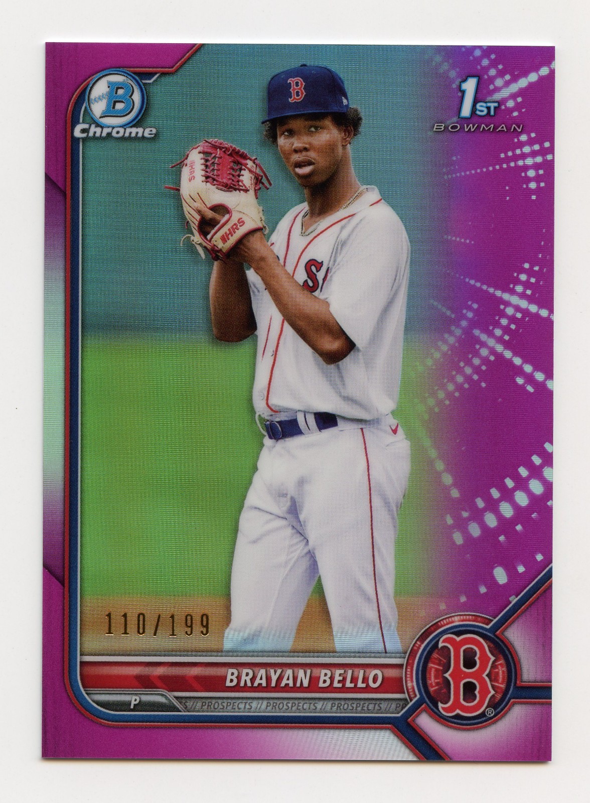 2022 Bowman - Chrome Prospects Fuchsia Refractor #BCP-107 Brayan Bello /199 (RC)