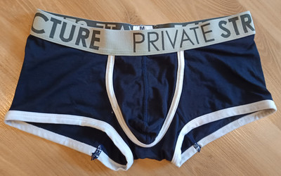 * private structure kurze Boxer Shorts Trunks Gr. M Neu Blau 95% Baumwolle