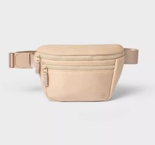 Premium Belt Bag Water-Resistant Knit Fanny Pack All In Motion Cream New w/ Tag