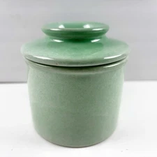 BUTTER BELL World Market Teal Green Ceramic 2 Piece