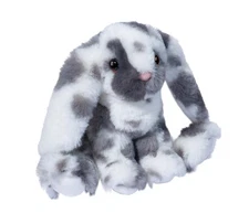Douglas Toys Mini Bouncie Soft Gray & White Bunny Stuffed Animal Toy, 6" sitting