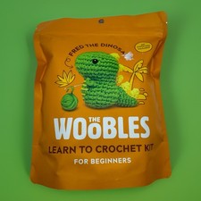 The Woobles Learn to Crochet Kit Fred the Dino Green Colored Brand New Fast Ship
