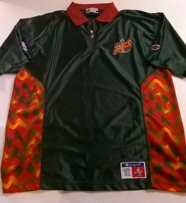 Seattle Super Sonics 90's NBA Half Zip Jersey Women Size XL 