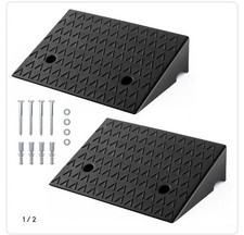 Costway Curb Ramp 2 Pack with Predrilled Holes and 4 Expansion Bolts 1912