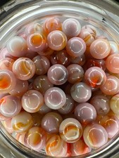 10x 5/8" Jabo Classics Marbles Lot Pink, White, Red Fenton UV Reactive