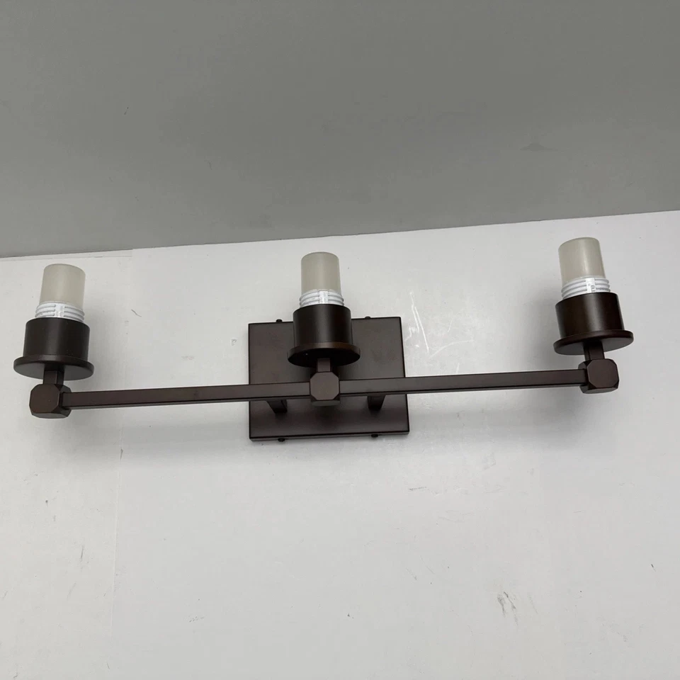 Justice Design Group, BAC-8423-DBRZ, Dark Bronze, 3 Light Bath Bar, No Globes - Image 2 of 4