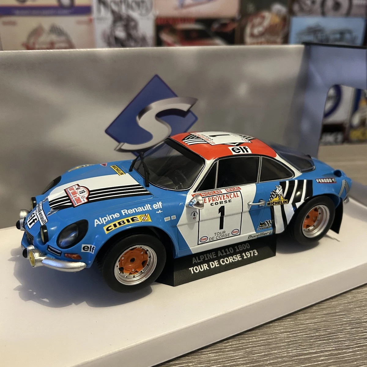Maisto 1/18 Renault Alpine A110 1600S N°28 - Rallye Monte-Carlo 1971 - Bleue