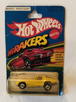 Hot Wheels Split Window '63 No. 1136 HiRakers Yellow Car Red Stripe 1979