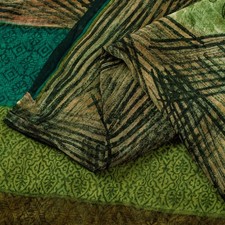 Sanskriti Vintage Pure Georgette Silk Sarees Abstract Printed Sari 5 Yd Fabric