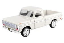 1969 Ford F-100 Pickup Truck White 1:24 Diecast Model Motormax 79315