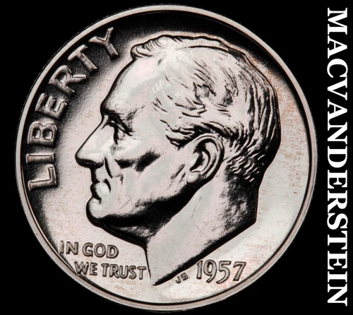 1957 Silver Roosevelt Dime-Choice Gem Proof Lustrous No Reserve #G8585