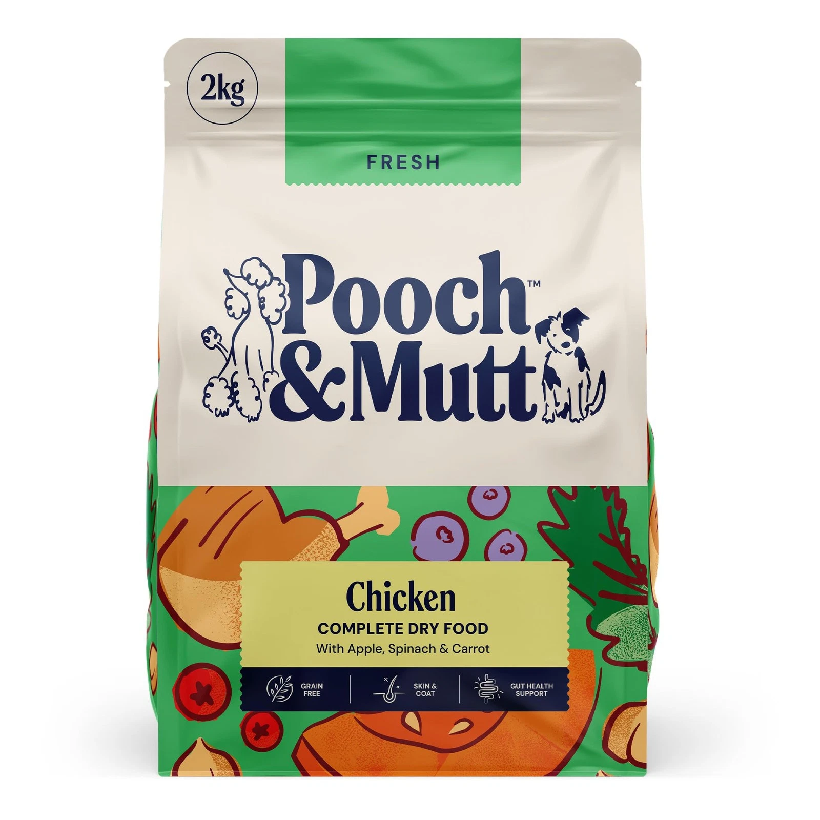 Pooch & Mutt - Fresh Chicken Dog Food, Grain Free Complete Dry Dog Food, 2kg
Opens in a new window o