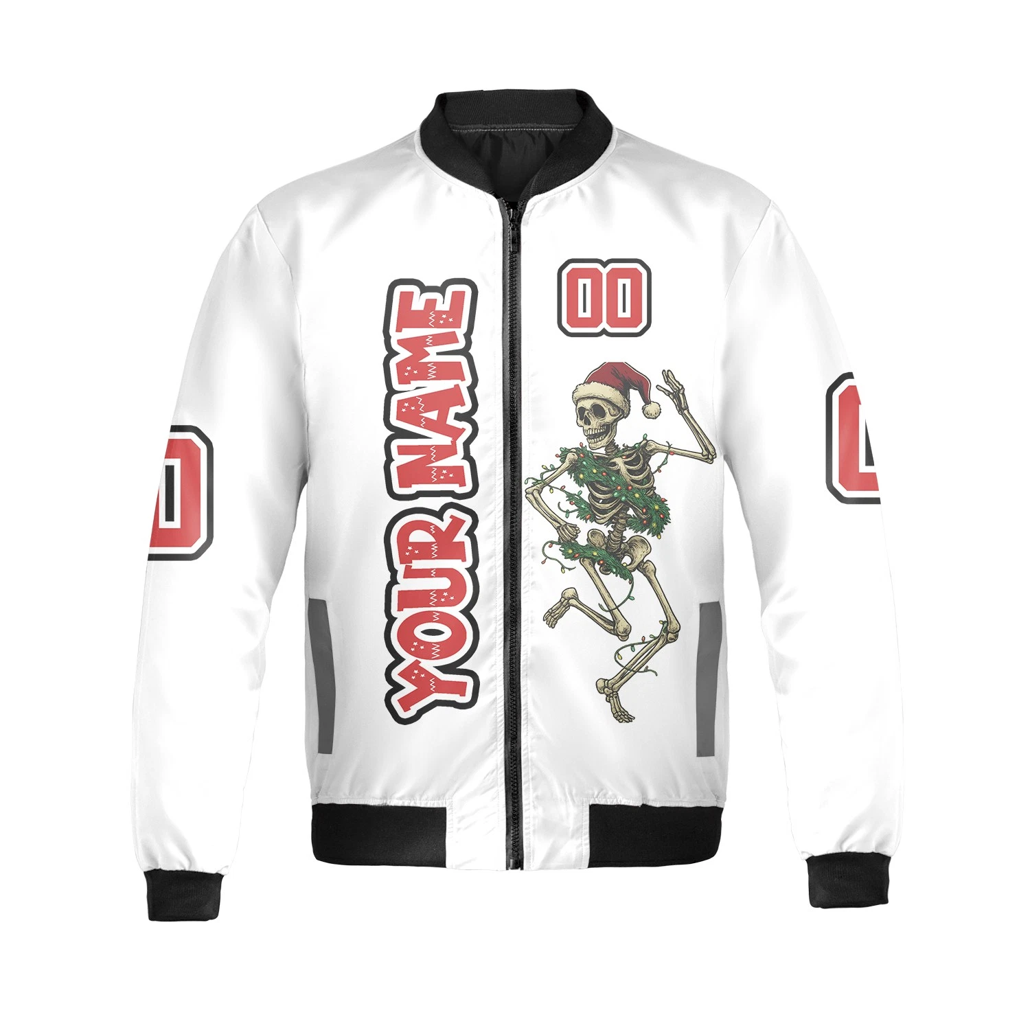 Personalized Skeleton Festive Bomber Jacket