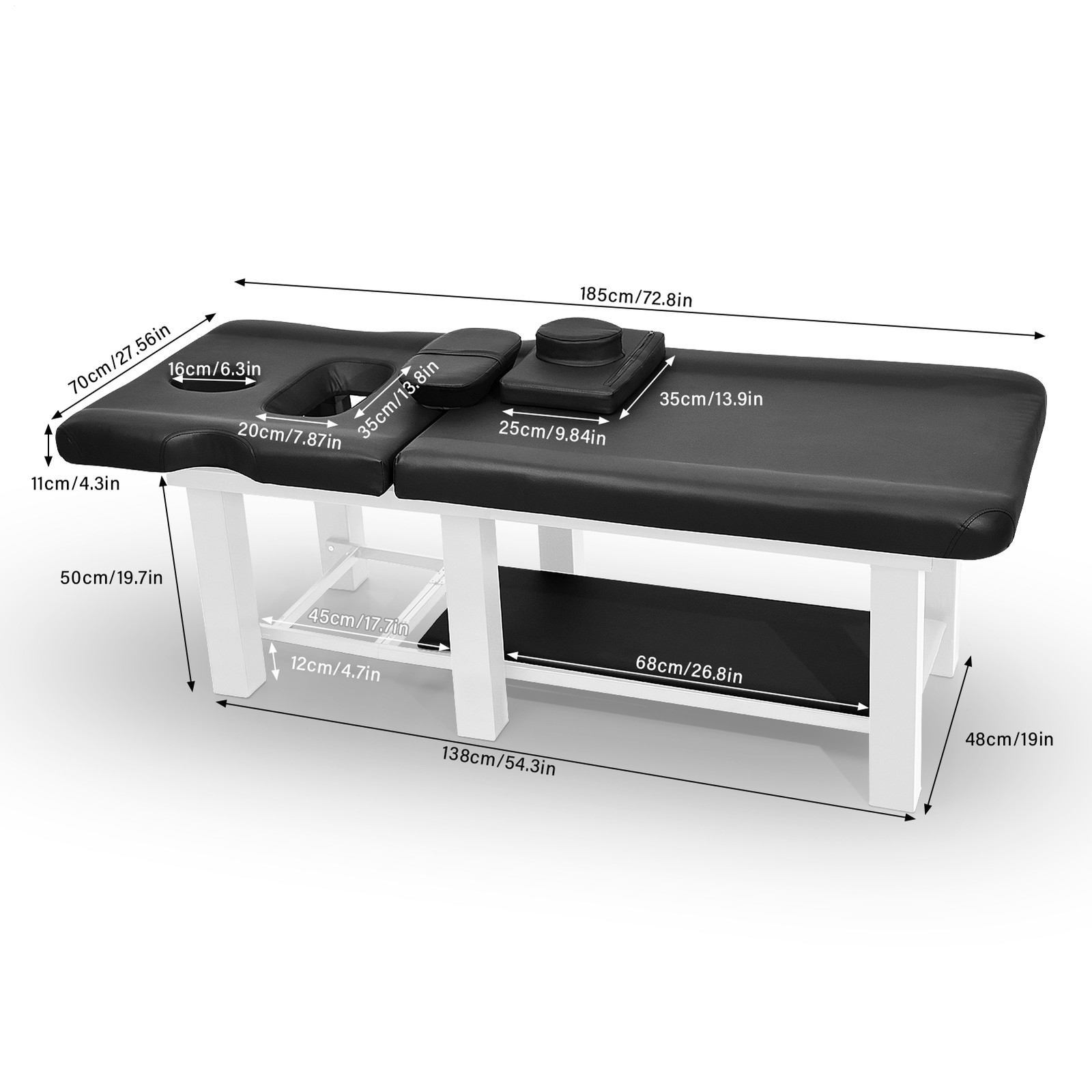 Massage Table Stationary Massage Bed Salon Bed Physical Therapy Bed Spa Tattoo