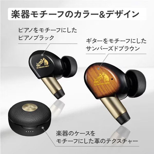 Victor WOOD master Earphones Bluetooth Sunburst Brown HA-FW5000T-T