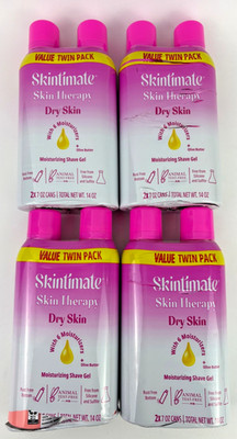 Skintimate Moisturizing Shave Gel - 4 Value Packs of 2