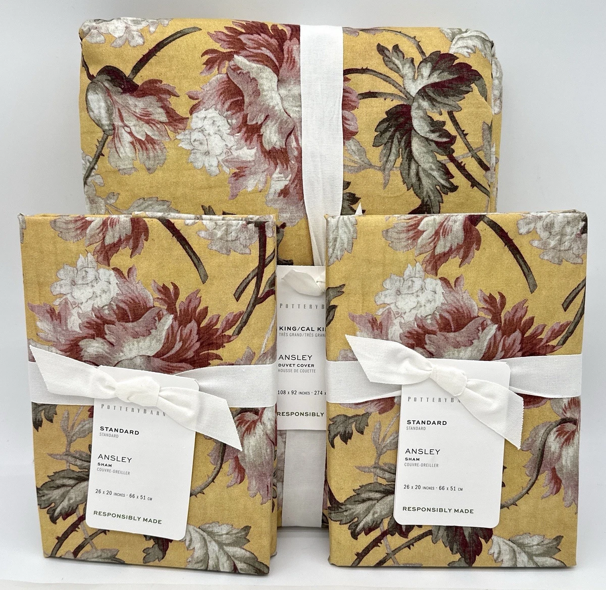 Juego De Funda De Edredón 3 Piezas - Estampado Hojas De Otoño, Tamaño King, Microfibra