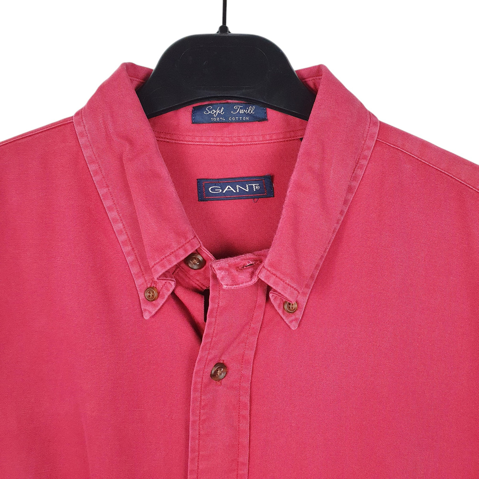 GANT Red Shirt USA Soft Twill Long Sleeve Casual Cotton Mens L image 2