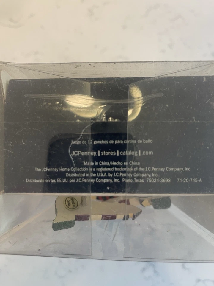 Juego completo de 12 ganchos para cortina de ducha faro encanto náutico nuevo stock antiguo Foto 4 de 4