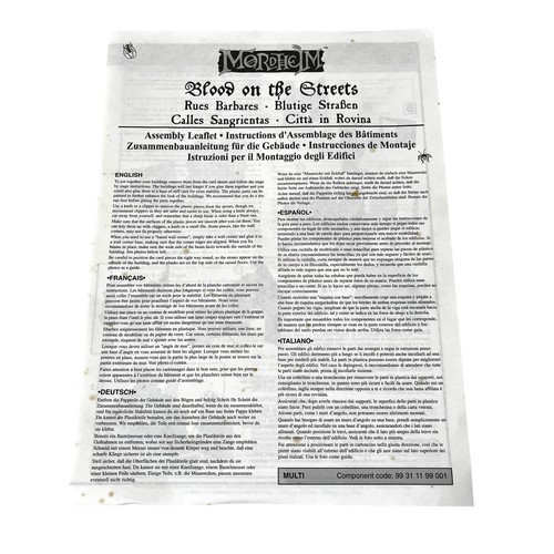 GW Mordheim Blood On The Streets Terrain Box Set Espansione - Con Scatola - Foto 3 di 6