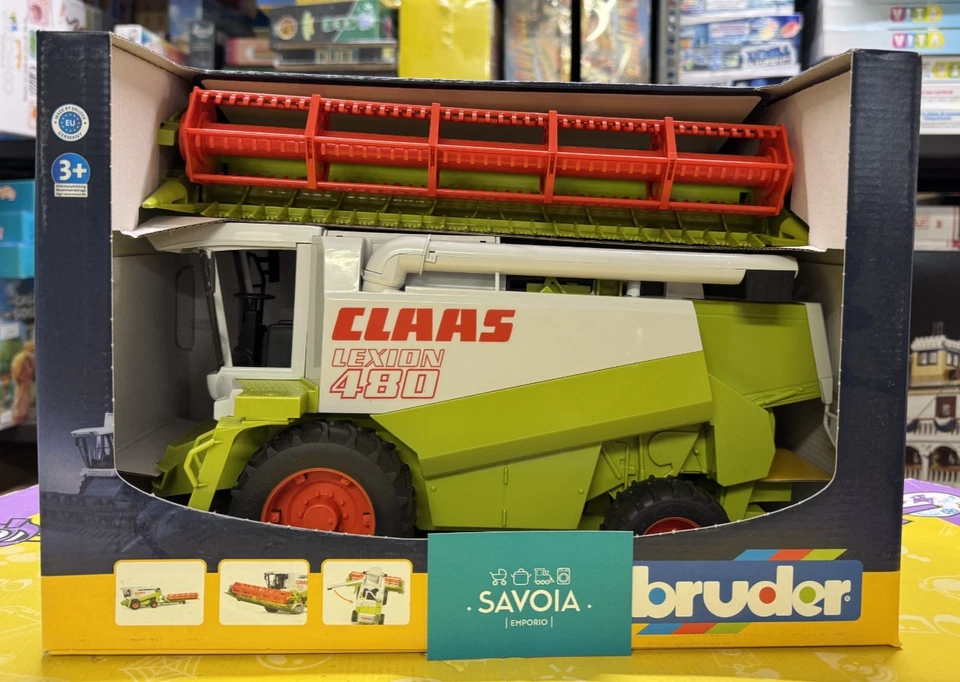 BRUDER 02120 - scala 1:20 - MIETITREBBIA CLAAS LEXION 480 - NUOVO - SIGILLATO - Immagine 2 di 4