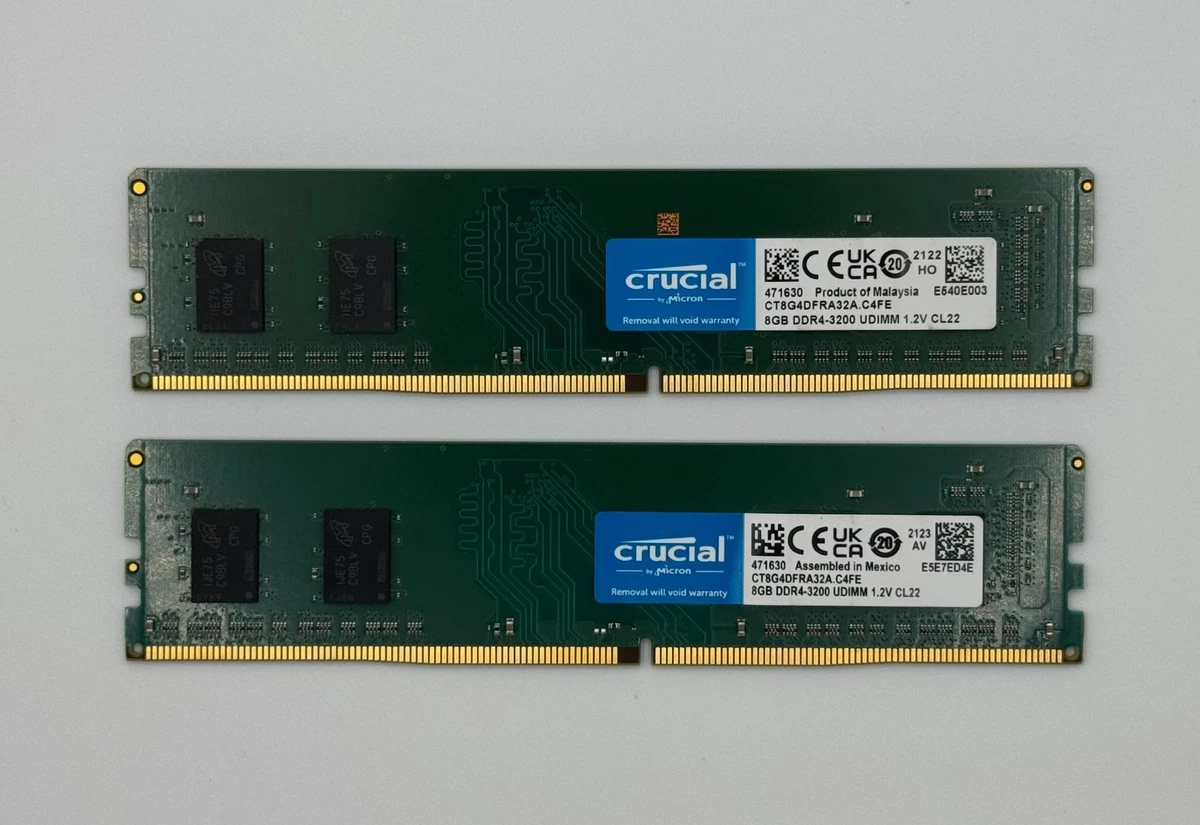 8 GB Capacity per Module DDR4 SDRAM Memory (RAM) 2 Modules for