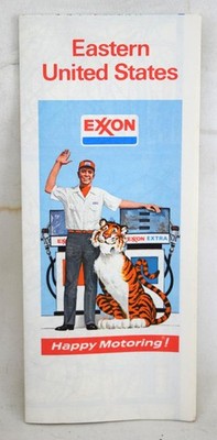 1974 Exxon Happy Motoring Eastern United States Road Map NOS New Old Stock