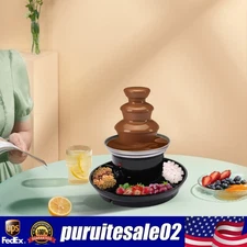 3 Tier Stainless Steel Luxury Cheese Cascading Fondue Chocolate Fountain Machine