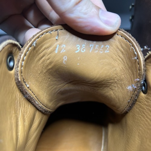 Stivali stringati Allen Edmonds Higgins Mill in pelle marrone da uomo misura 12 larghi 3E - Foto 5 di 12