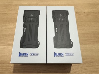 Schwarze Wuben X1 Pro Taschenlampe 12300 Lumen USB wiederaufladbar plus Fahrradclip NEU!