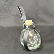 Artisan Renaissance Fair Drink or Poison Bottle w/ Leather Belt Loop
