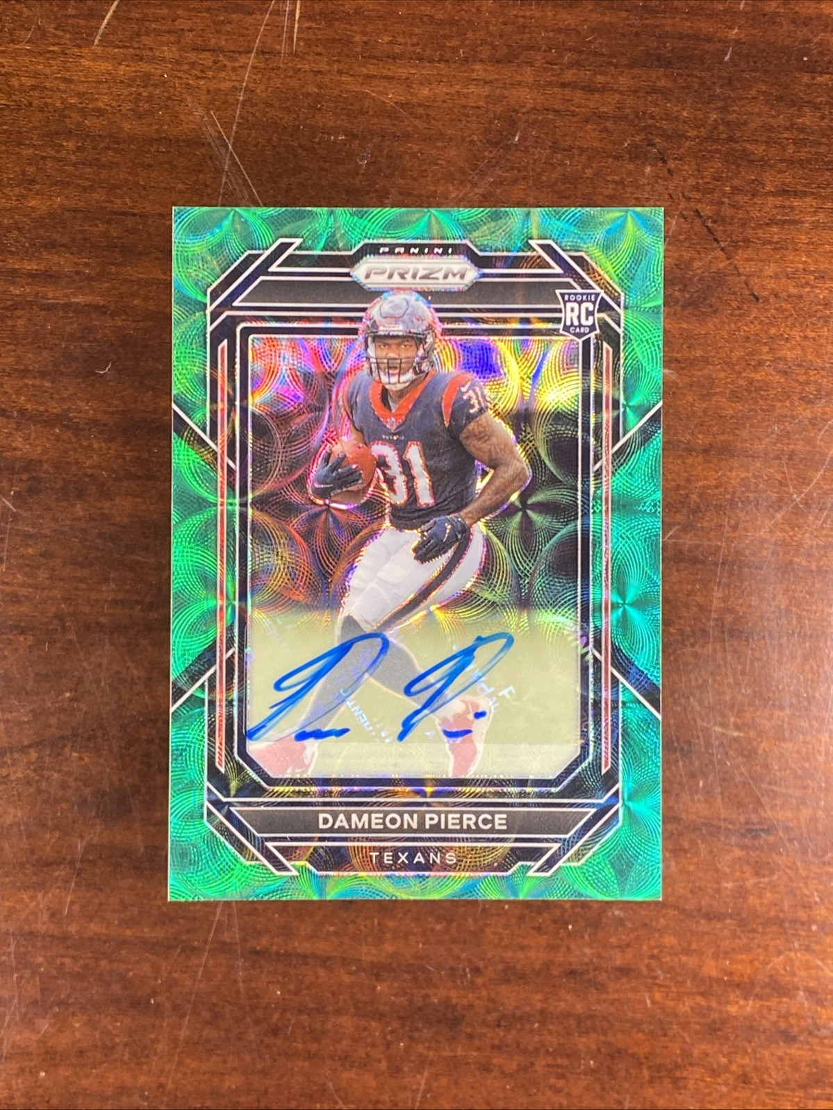 2022 Panini Prizm Green Scope #322 Dameon Pierce /75 Auto RC  Rookie